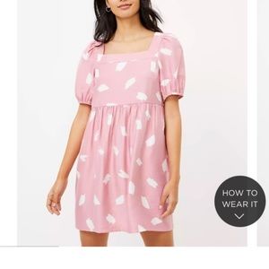 pink brushstroke dress